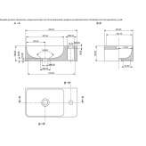 Wall-mounted washbasin made of quartz sand Bimenes