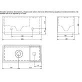 Rectangular ceramic washbasin for wall mounting Varshets