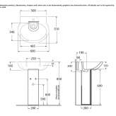 Ceramic pedestal for the washbasin Joachin