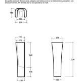 Ceramic pedestal for the washbasin Naples