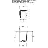 Ceramic pedestal for the washbasin Naples