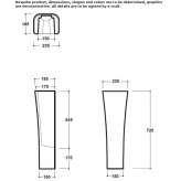 Ceramic pedestal for the washbasin Budeni