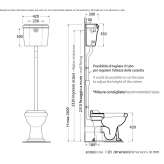 External ceramic toilet cistern Valdengo