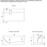 Freestanding rectangular bathtub made of stone resin Senges