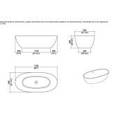 Freestanding Solid Surface bathtub Gutach