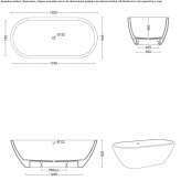 Freestanding ceramic bathtub Mailat