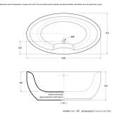 Oval acrylic bathtub Klitten