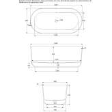 Freestanding oval resin bathtub Sonico