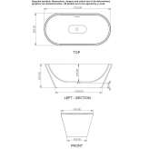 Freestanding oval acrylic bathtub Izimsa