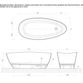 Freestanding oval bathtub made of composite material Ibdes