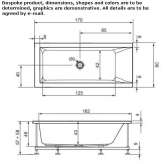 Acrylic bathtub with hydromassage Eretria