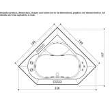 Narożna wanna z hydromasażem dla 2 osób Scheden