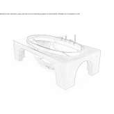 Freestanding bathtub made of wood and glass Plaudren