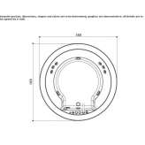 Freestanding round hot tub Evron