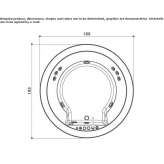 Round built-in bathtub with hydromassage Evron