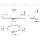 Oval walnut bathtub Uzein