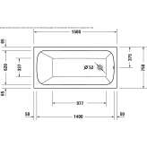 Rectangular built-in bathtub Pradillo