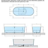 Freestanding oval Aquatek bathtub Nagua