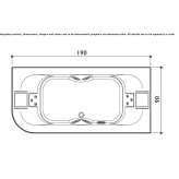 Rectangular bathtub with hydromassage and chromotherapy Chucena