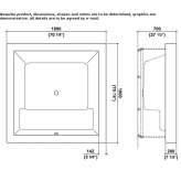 Built-in square methacrylate bathtub Crespo