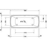 Freestanding rectangular DuraSolid hot tub Pradillo