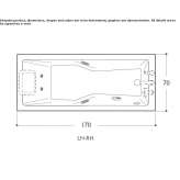 Rectangular bathtub with hydromassage Barraux