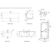 Acovi® rectangular bathtub Prechac