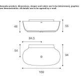 Cristalplant® oval bathtub Loven