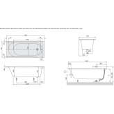 Built-in rectangular acrylic bathtub Odiham