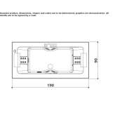 A two-person rectangular bathtub with hydromassage Stubno