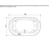 Oval built-in bathtub with hydromassage Havant