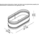 Freestanding oval steel bathtub Valtimo