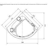 Built-in corner whirlpool bathtub Chucena