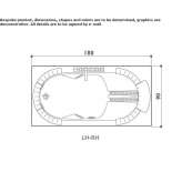 Built-in rectangular bathtub with hydromassage Vniissok