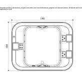 Built-in hot tub with chromotherapy Chucena