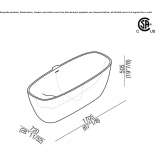 Freestanding oval Cristalplant® bathtub Halfweg