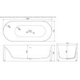 Acovi® oval bathtub Saligny