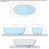 Freestanding oval bathtub Dajc