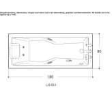 Rectangular bathtub with hydromassage Barraux