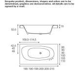 Partially built-in rectangular Cristalplant® bathtub Roturas