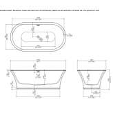Wolnostojąca wanna owalna White Tec Plus Petton