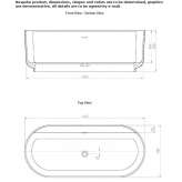 Freestanding oval bathtub made of stone resin Rizomata
