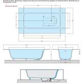 Rectangular bathtub Made