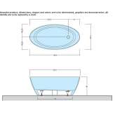 Freestanding oval bathtub Evires