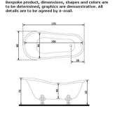 Freestanding fiberglass tub with legs Polutla
