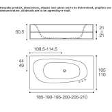 Freestanding rectangular Cristalplant® bathtub Roturas