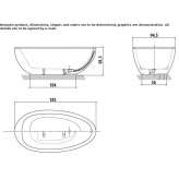 Freestanding oval acrylic bathtub Gurupa