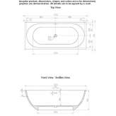 Freestanding rectangular bathtub made of stone resin Bouin