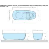 Freestanding oval Aquatek bathtub Ilgaz