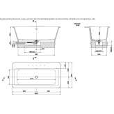 Cristalplant® rectangular built-in bathtub Osiek